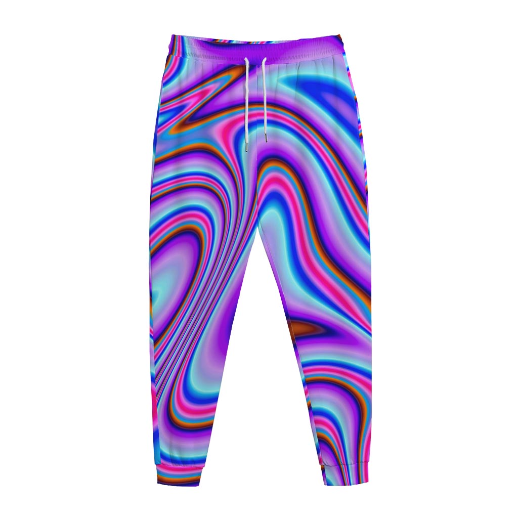Purple Psychedelic Trippy Print Jogger Pants