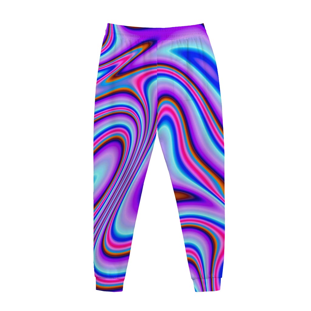 Purple Psychedelic Trippy Print Jogger Pants