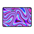 Purple Psychedelic Trippy Print Kitchen Mat