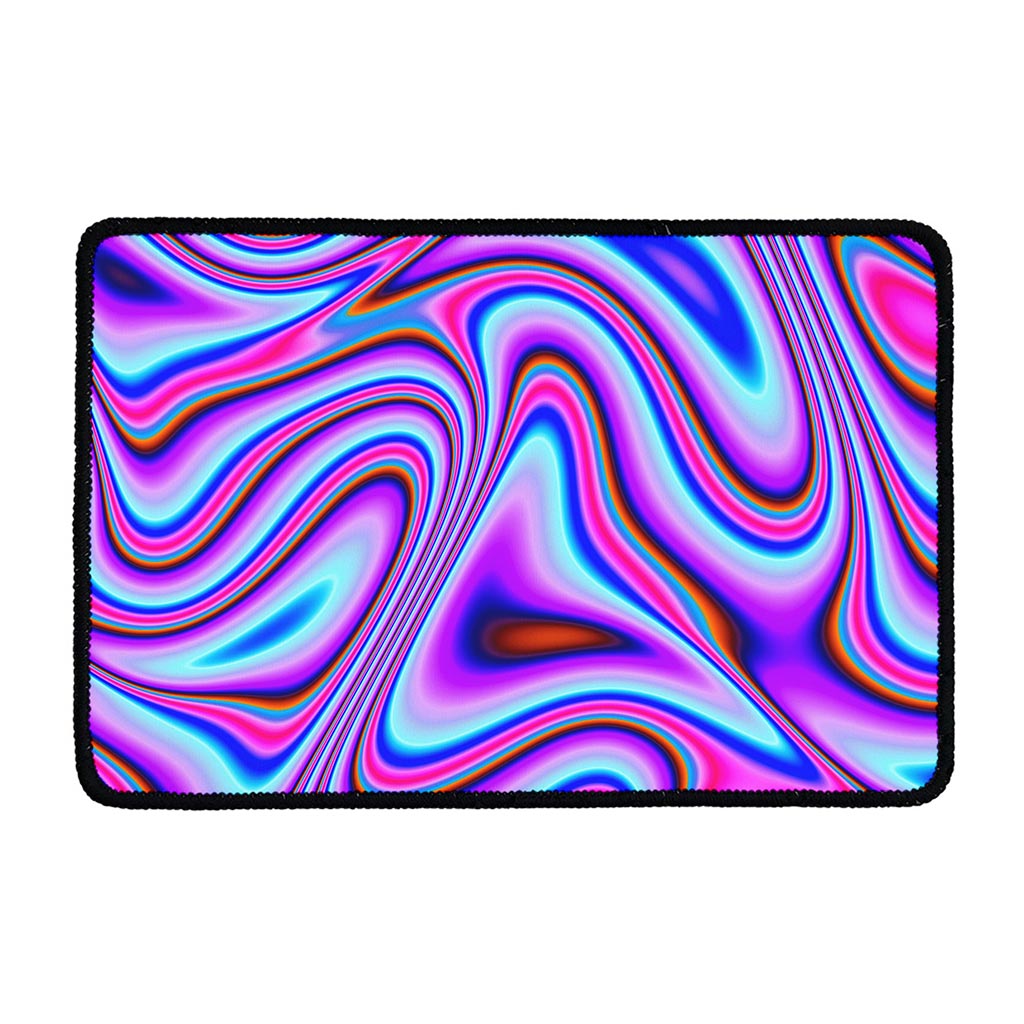 Purple Psychedelic Trippy Print Kitchen Mat