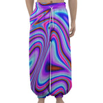 Purple Psychedelic Trippy Print Lantern Pants