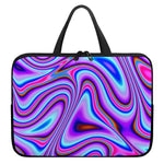Purple Psychedelic Trippy Print Laptop Sleeve With Handle