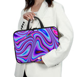 Purple Psychedelic Trippy Print Laptop Sleeve With Handle