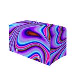 Purple Psychedelic Trippy Print Leather Tissue Box Cover