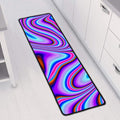 Purple Psychedelic Trippy Print Long Kitchen Mat