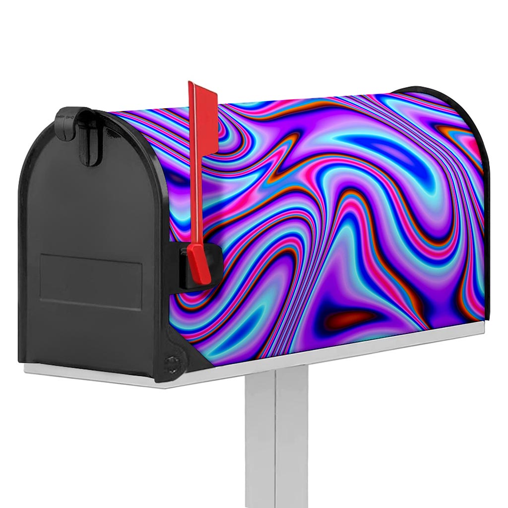Purple Psychedelic Trippy Print Mailbox Cover