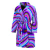 Purple Psychedelic Trippy Print Men's Bathrobe