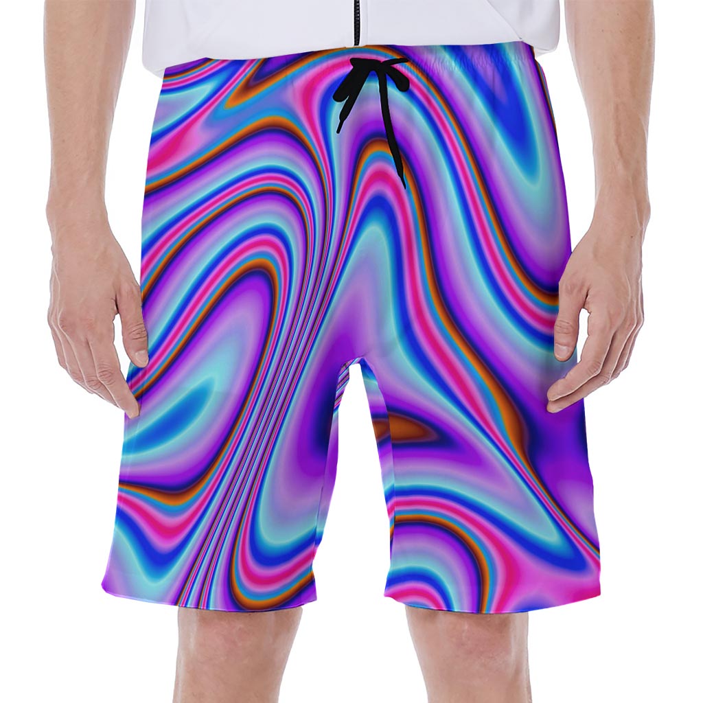 Purple Psychedelic Trippy Print Men's Beach Shorts