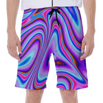 Purple Psychedelic Trippy Print Men's Beach Shorts