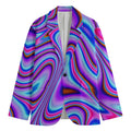 Purple Psychedelic Trippy Print Men's Blazer