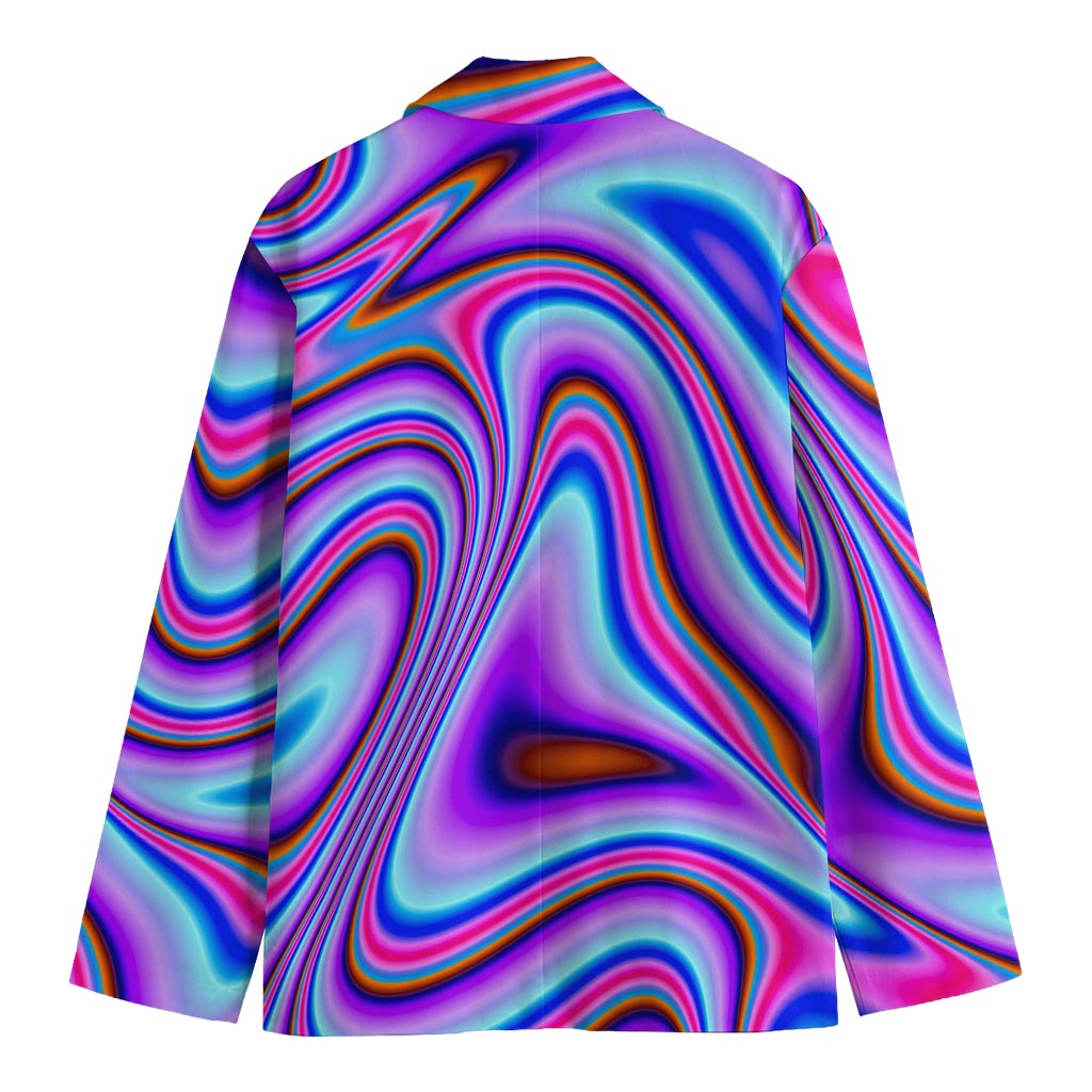 Purple Psychedelic Trippy Print Men's Blazer