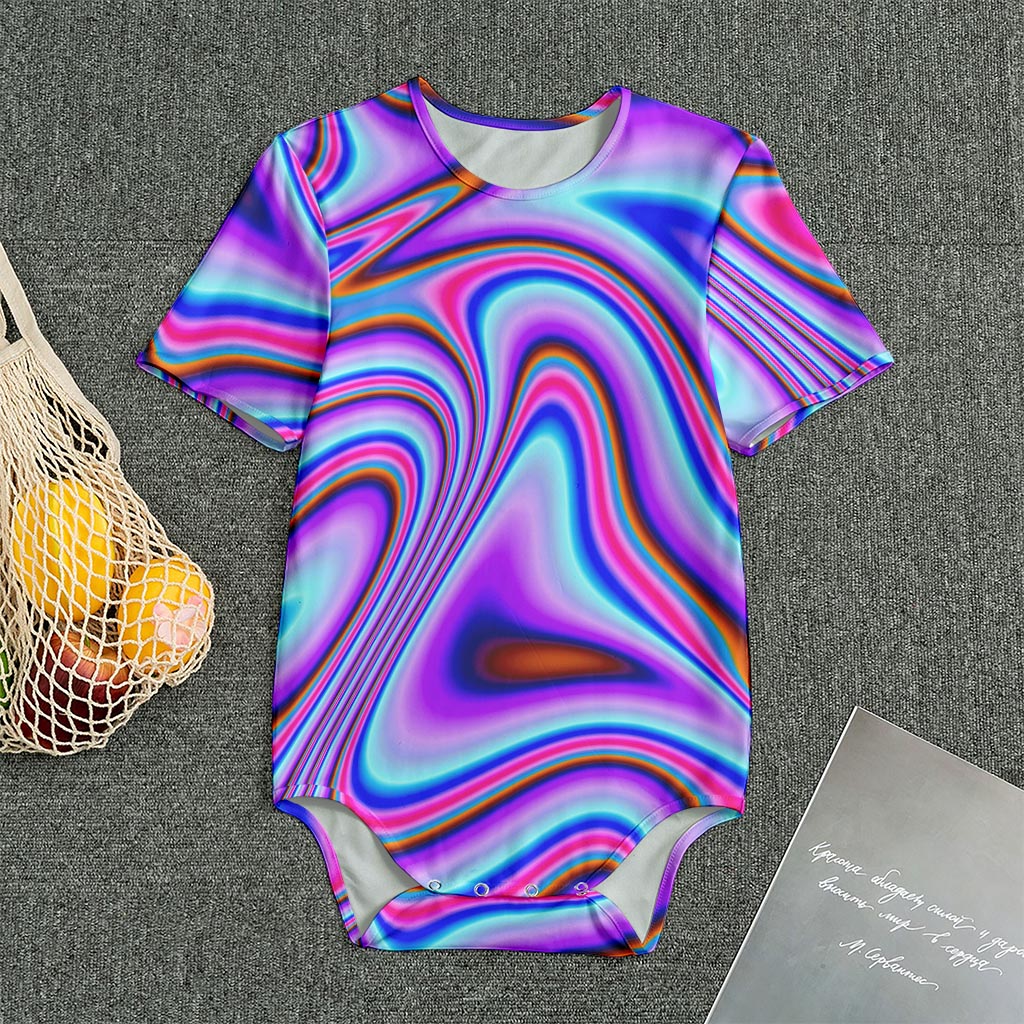 Purple Psychedelic Trippy Print Men's Bodysuit