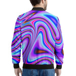 Purple Psychedelic Trippy Print Men's Bomber Jacket