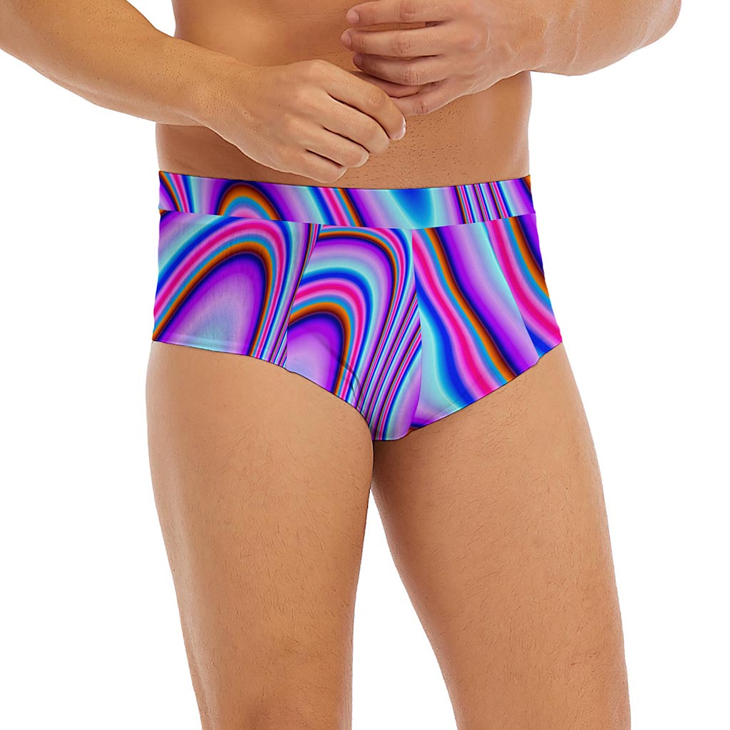 Purple Psychedelic Trippy Print Men's Briefs