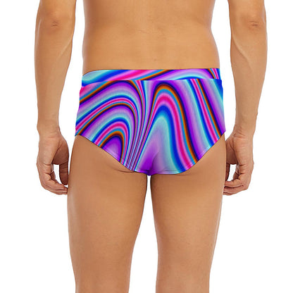 Purple Psychedelic Trippy Print Men's Briefs
