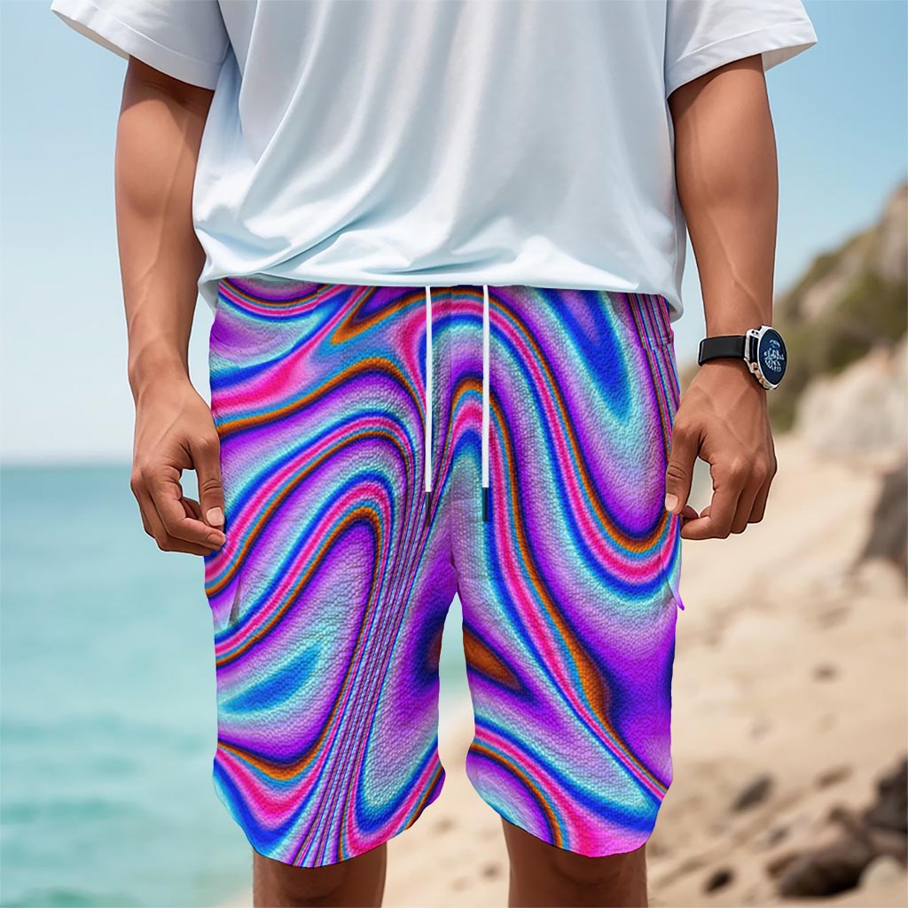 Purple Psychedelic Trippy Print Men's Cargo Shorts
