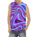 Purple Psychedelic Trippy Print Men's Fitness Tank Top