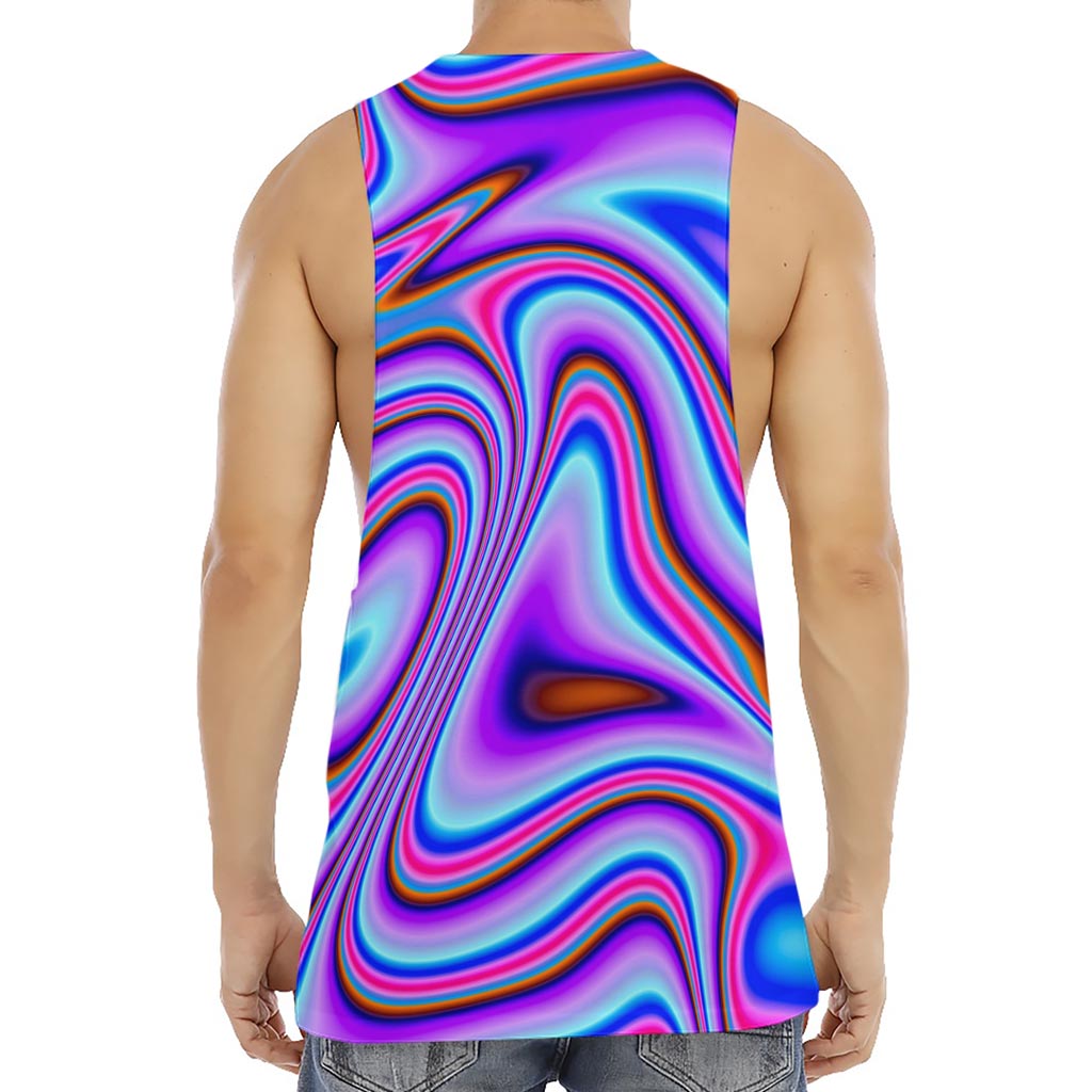 Purple Psychedelic Trippy Print Men's Muscle Tank Top