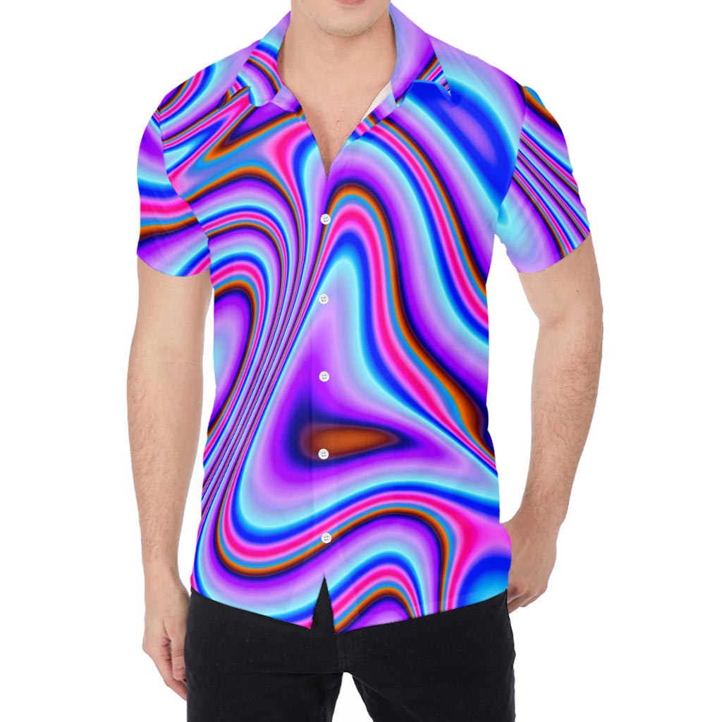 Purple Psychedelic Trippy Print Men's Shirt