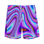 Purple Psychedelic Trippy Print Men's Sports Shorts