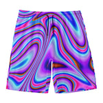 Purple Psychedelic Trippy Print Men's Swim Trunks
