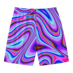 Purple Psychedelic Trippy Print Men's Swim Trunks