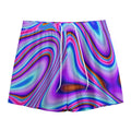 Purple Psychedelic Trippy Print Mesh Shorts