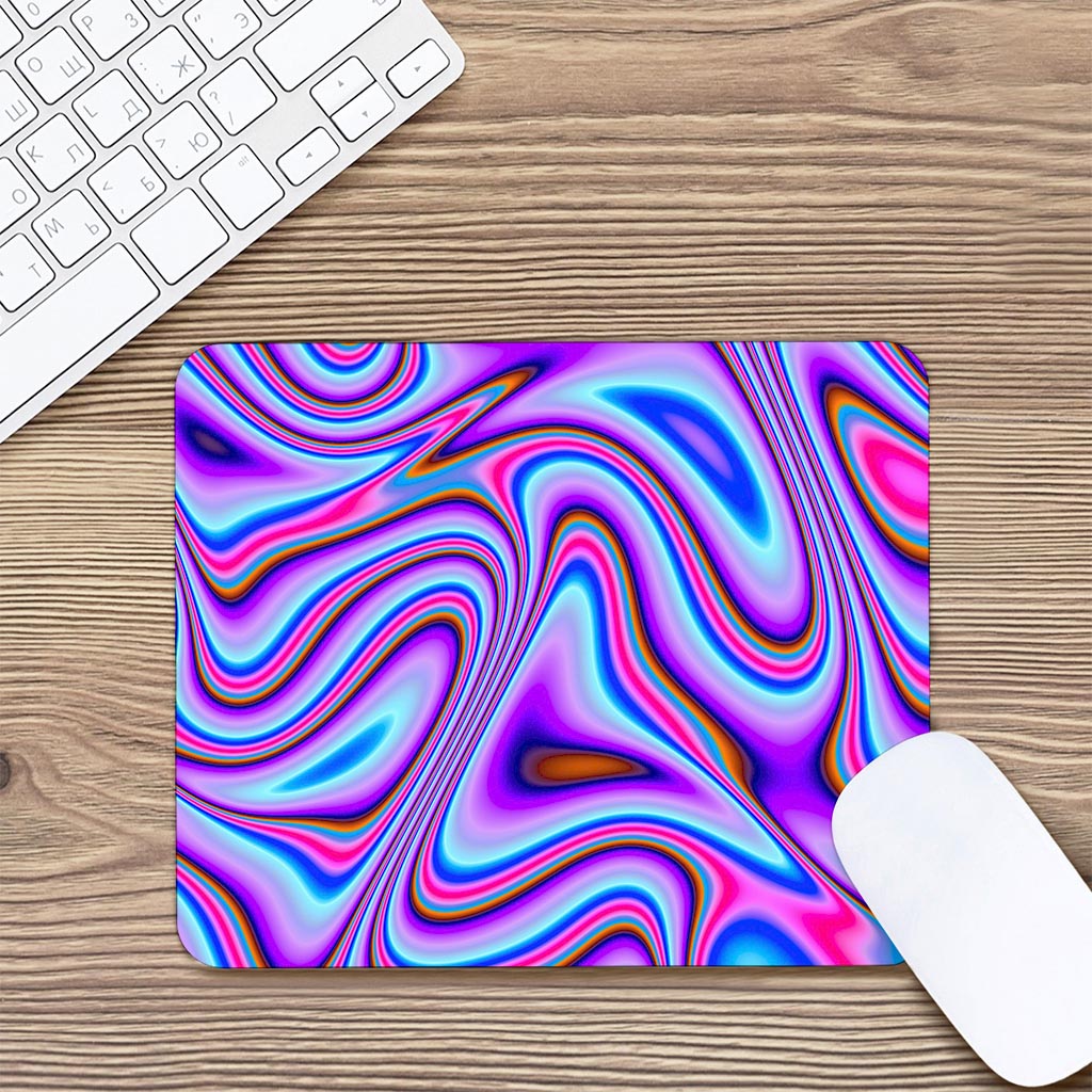 Purple Psychedelic Trippy Print Mouse Pad