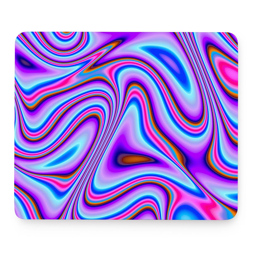 Purple Psychedelic Trippy Print Mouse Pad