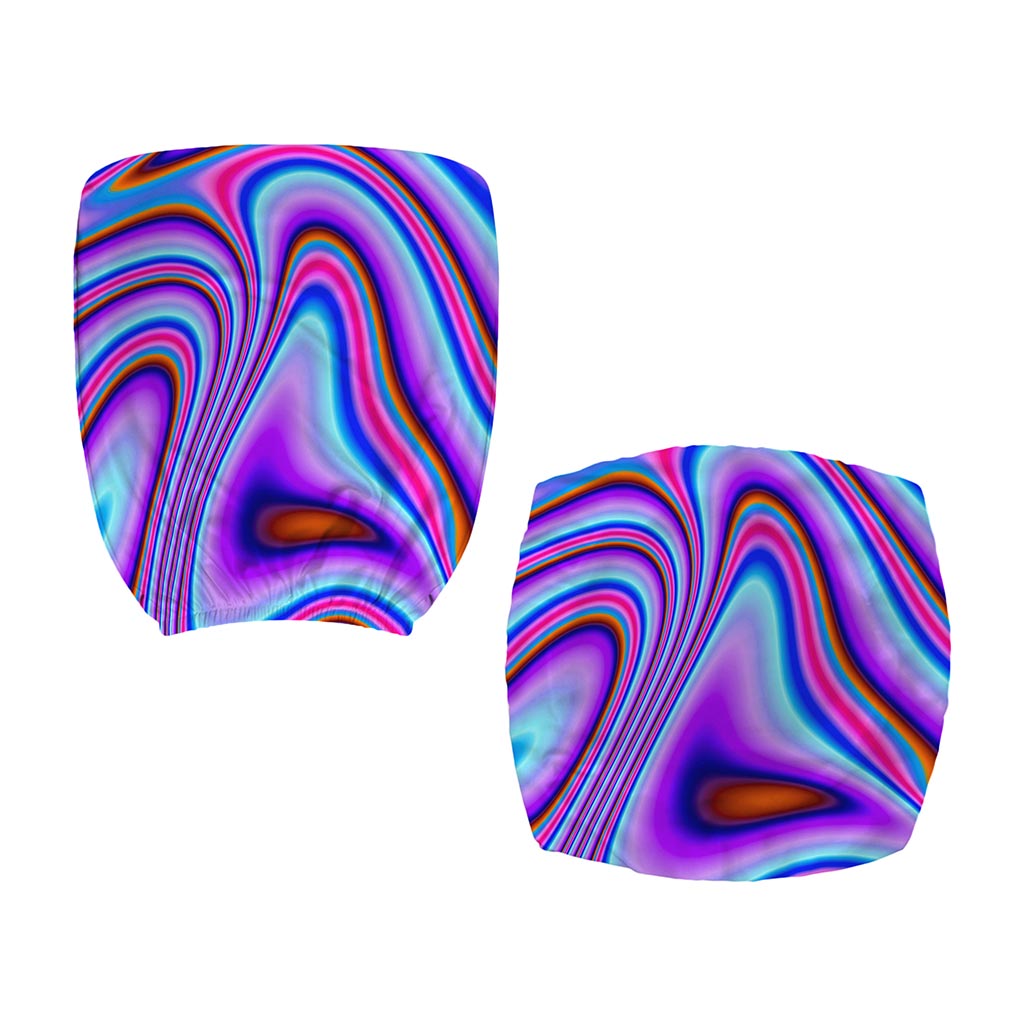Purple Psychedelic Trippy Print Office Chair Cover