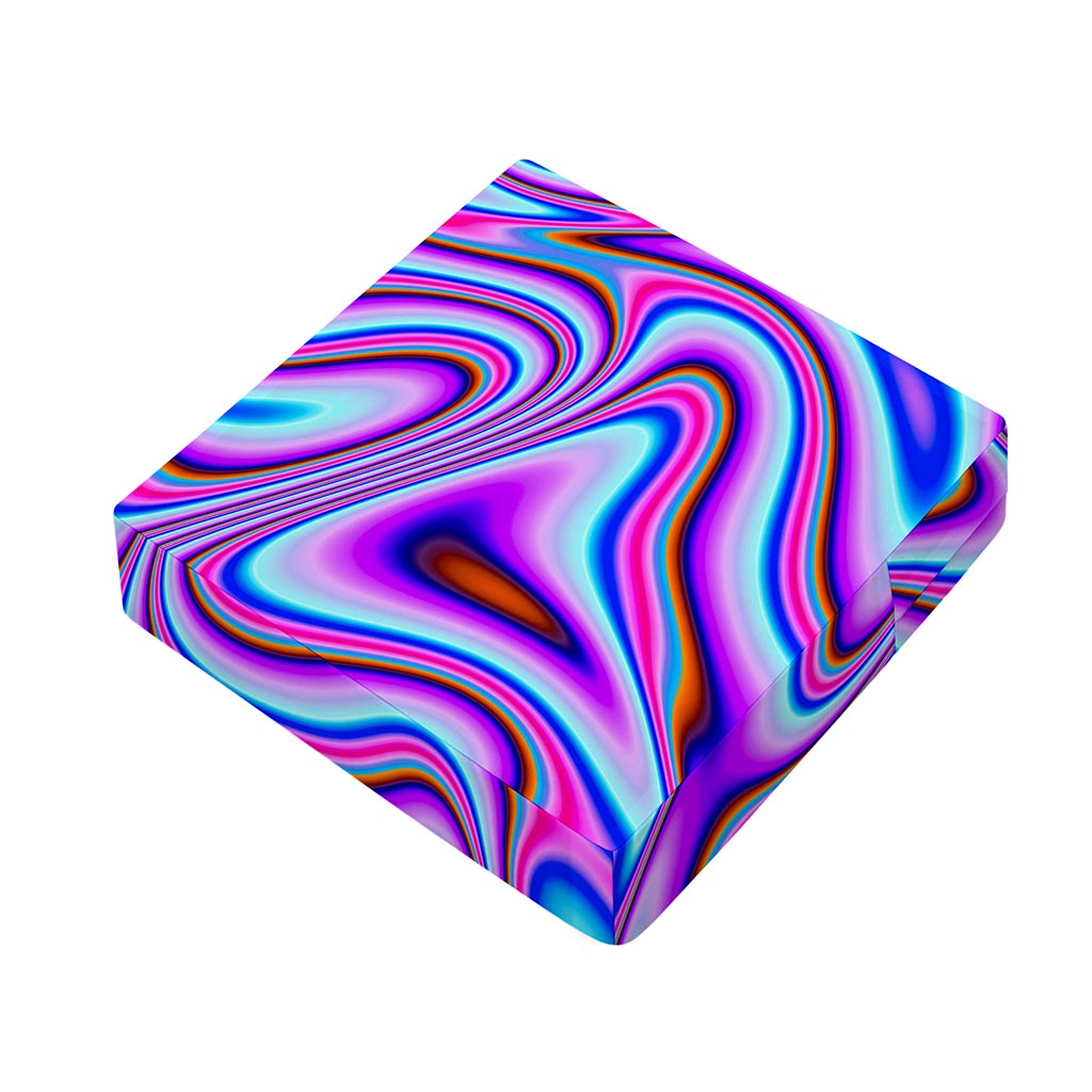 Purple Psychedelic Trippy Print Outdoor Seat Cushion Cover