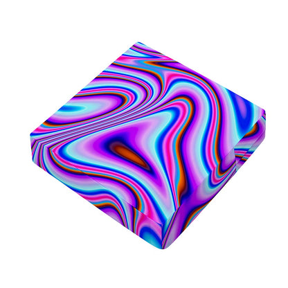 Purple Psychedelic Trippy Print Outdoor Seat Cushion Cover