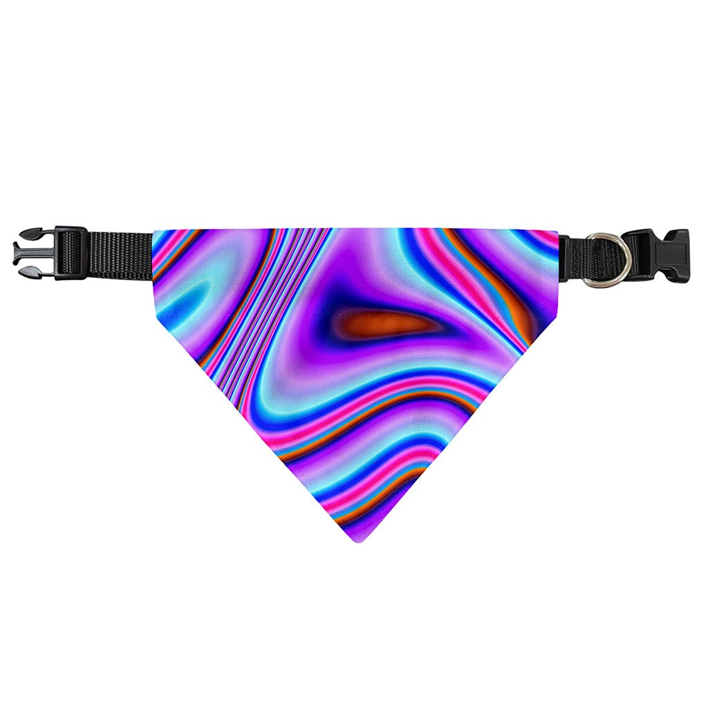 Purple Psychedelic Trippy Print Over The Collar Dog Bandana
