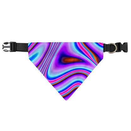 Purple Psychedelic Trippy Print Over The Collar Dog Bandana