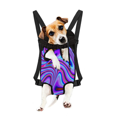 Purple Psychedelic Trippy Print Pet Carrier Backpack