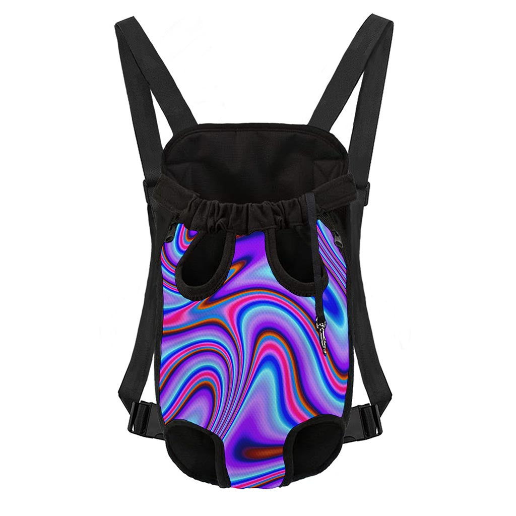 Purple Psychedelic Trippy Print Pet Carrier Backpack