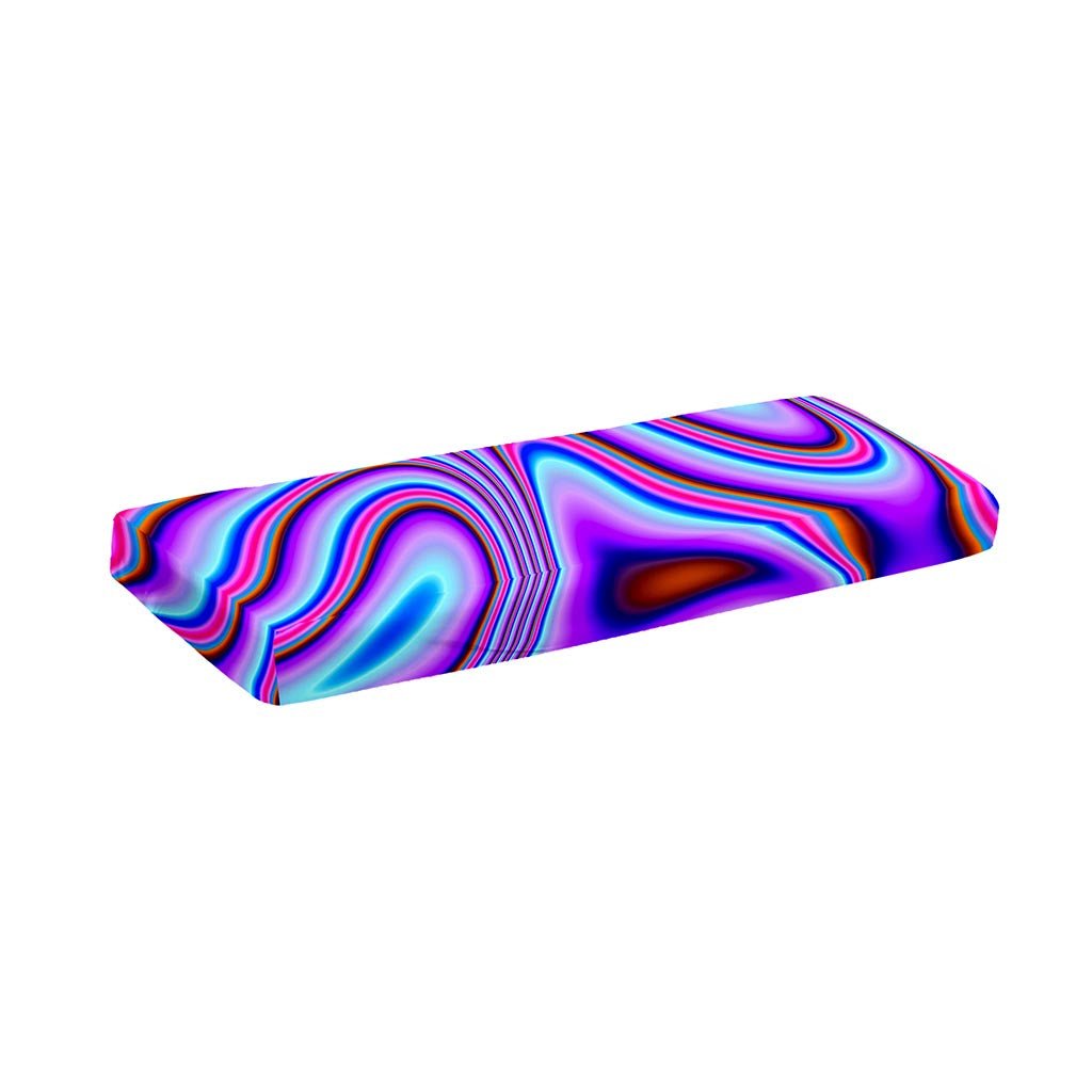 Purple Psychedelic Trippy Print Piano Keyboard Cover