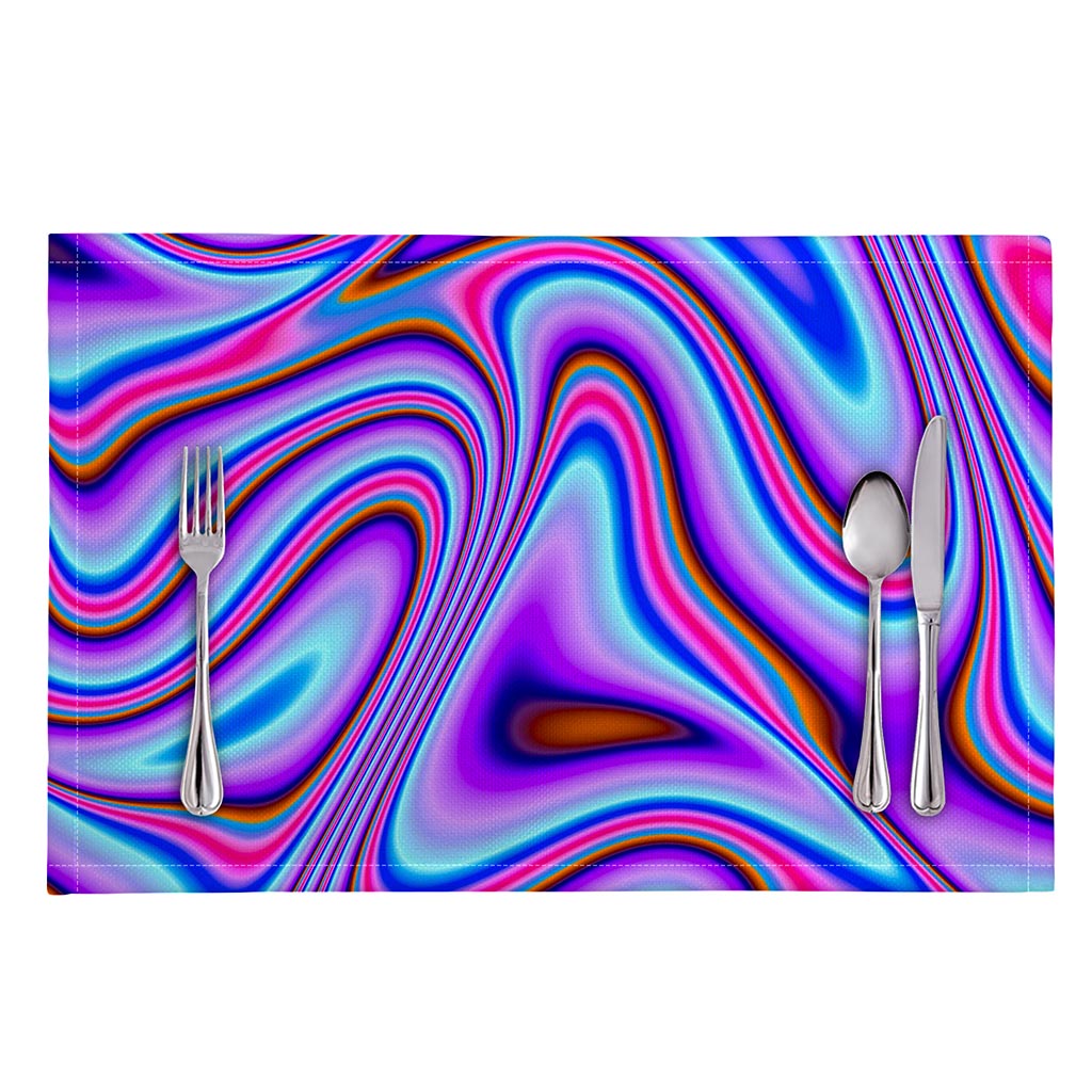 Purple Psychedelic Trippy Print Placemat