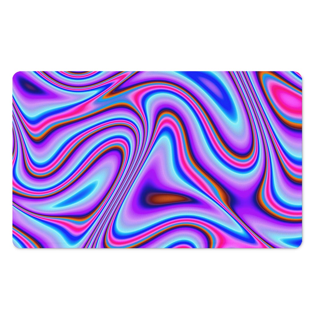 Purple Psychedelic Trippy Print Polyester Doormat