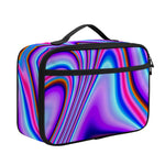 Purple Psychedelic Trippy Print Portable Lunch Bag
