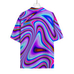 Purple Psychedelic Trippy Print Rayon Hawaiian Shirt