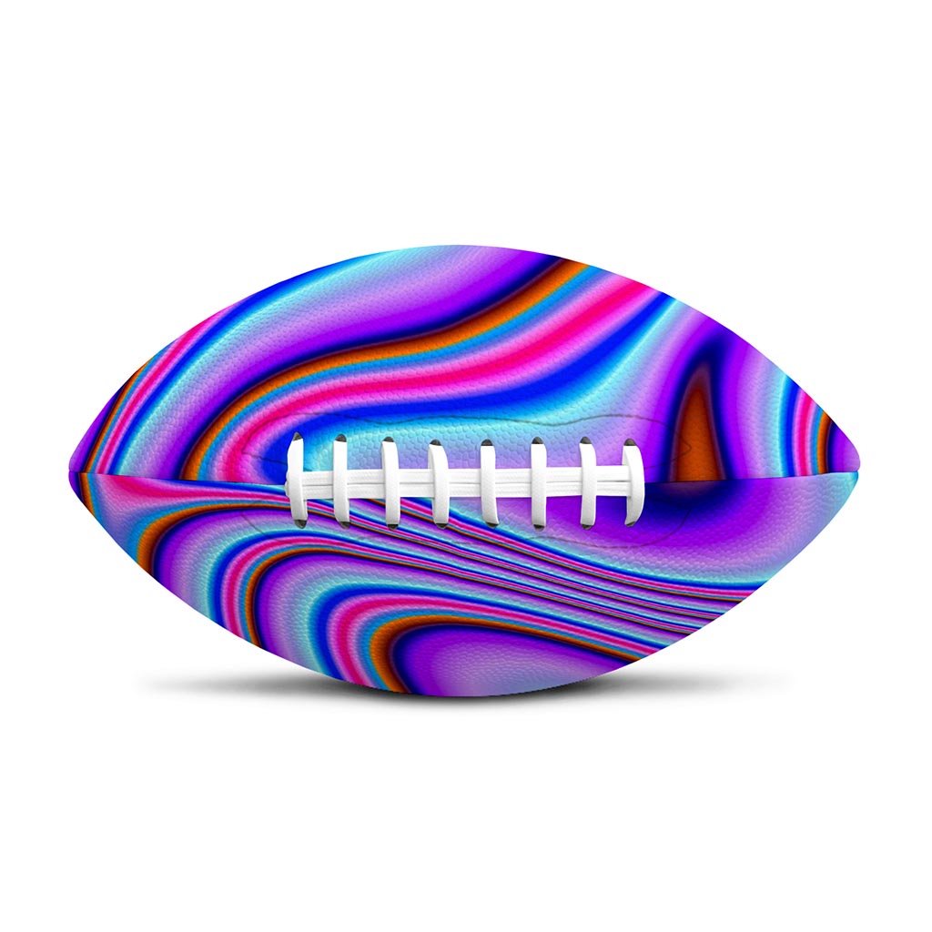 Purple Psychedelic Trippy Print Rugby Ball