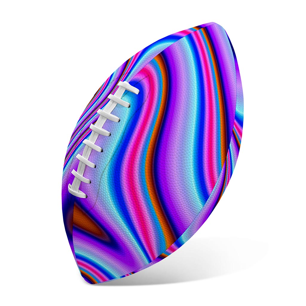 Purple Psychedelic Trippy Print Rugby Ball