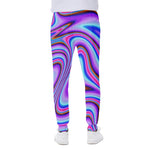 Purple Psychedelic Trippy Print Scuba Joggers