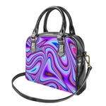 Purple Psychedelic Trippy Print Shoulder Handbag