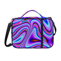 Purple Psychedelic Trippy Print Shoulder Strap Bible Bag