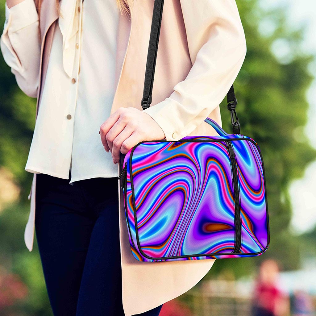 Purple Psychedelic Trippy Print Shoulder Strap Bible Bag