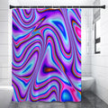 Purple Psychedelic Trippy Print Shower Curtain