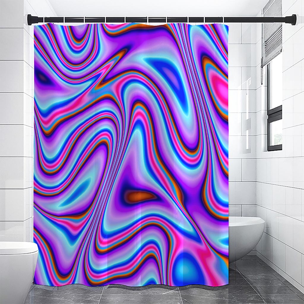 Purple Psychedelic Trippy Print Shower Curtain