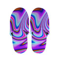 Purple Psychedelic Trippy Print Slippers